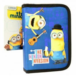 PIÓRNIK DWUKLAPKOWY BEZ WYPOSAŻENIA MINIONKI NIEBIESKI