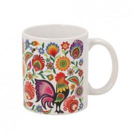 Kubek ceramiczny boss NANAELO FOLKLOR ŁOWICKI KOGUCIK FIOLETOWY 290 ml