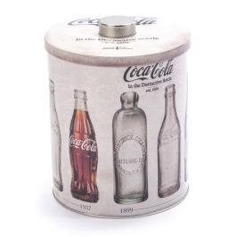 Puszka na kawę metalowa FLORINA COCA COLA BOTTLES OKRĄGŁA SZARA 2 l