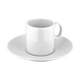 Filiżanka do espresso porcelanowa ze spodkiem JUDGE TABLE BIAŁA 80 ml