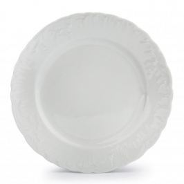 Talerz obiadowy płytki porcelanowy ĆMIELÓW ROCOCO BIAŁY 26 cm