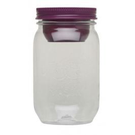 Słoik plastikowy typu twist z pojemnikiem na sos ALADDIN CRAVE FIOLETOWY 1 l