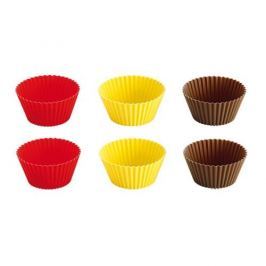 Foremki do pieczenia muffinek i babeczek silikonowe mini TESCOMA DELICIA WIELOKOLOROWE 6 szt.
