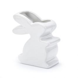 Wazon na kwiaty ceramiczny ZAJĄC BIAŁY 16,5 cm