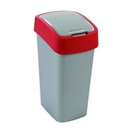 Kosz na śmieci plastikowy CURVER FLIP BIN CZERWONY 50 l
