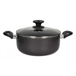 Garnek aluminiowy z pokrywką MERLIN CZARNY 4,5 l