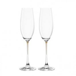 Kieliszki do szampana szklane LEONARDO LA PERLA BRĄZOWE 205 ml 2 szt.
