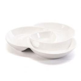Półmisek porcelanowy dzielony GUSTO BIAŁY 26 x 23,5 cm