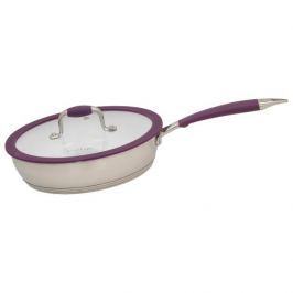 Patelnia ceramiczna z pokrywką STARKE MASSA FIOLETOWA 24 cm