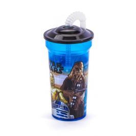 Kubek plastikowy z rurką DISNEY STAR WARS DARK VADER NIEBIESKI 350 ml