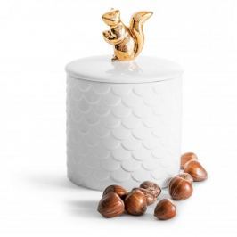 Pojemnik ceramiczny na żywność SAGAFORM WINTER WIEWIÓRKA BIAŁY 0,45 l