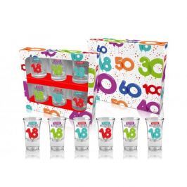 Kieliszki do wódki szklane BALONIKI 18-ste URODZINY 50 ml 6 szt.