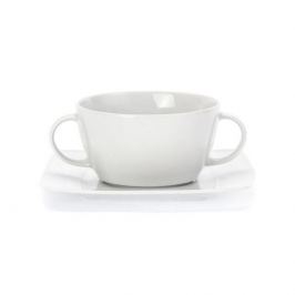 Bulionówka porcelanowa ze spodkiem LUBIANA VICTORIA BIAŁA 400 ml