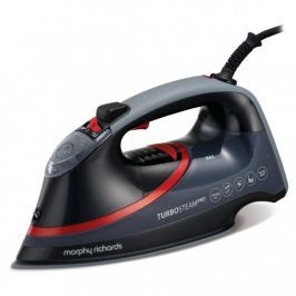 Żelazko parowe z ceramiczną stopą plastikowe MORPHY RICHARDS TURBOSTREAM PRO NEW CZARNE 2400 W