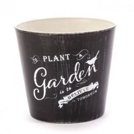 Osłonka na doniczkę plastikowa MONDEX GARDEN CZARNA 13,8 cm