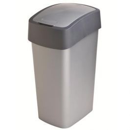 Kosz na śmieci plastikowy CURVER FLIP BIN SZARY 50 l
