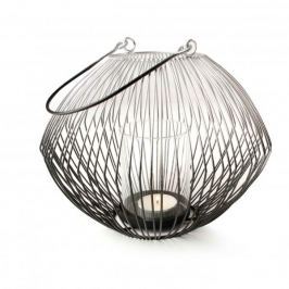 Lampion ozdobny metalowy MONDEX CEDRIC OMBRE CZARNY 17,5 cm