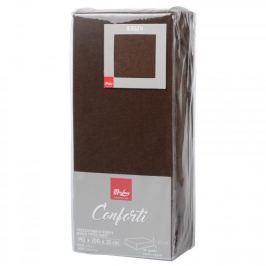 Prześcieradło z gumką jersey MISS LUCY CONFORTI BRĄZOWE 200 x 220 cm