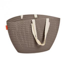 Torba na zakupy plastikowa CURVER EMILY KNIT BRĄZOWA