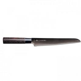 Nóż do krojenia chleba i pieczywa ze stali nierdzewnej TOJIRO ZEN BLACK CZARNY 24 cm