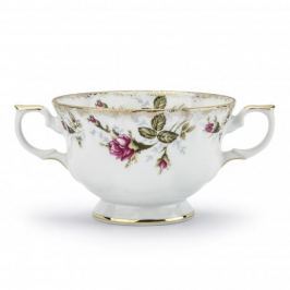 Bulionówka porcelanowa CHODZIEŻ IWONA ZŁOCONA RÓŻA BIAŁA 400 ml