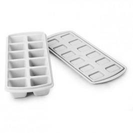 Forma do kostek lodu z pokrywką plastikowa PLAST TEAM WHITE