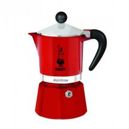Kawiarka aluminiowa ciśnieniowa BIALETTI RAINBOW CZERWONA - kafetiera na 1 filiżankę espresso